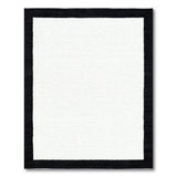 Black Framed White Area Rug
