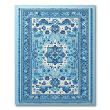 Teal Blue Persian Medallion Area Rug