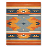 Southwestern Geometric Southwestern Orange Geometric Area Rug