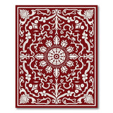 Red Red Ornate Persian Medallion Area Rug