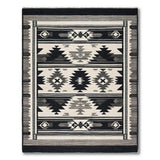 Black White Geometric Southwestern Area Rug