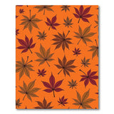 Orange Vibrant Orange Maple Leaf Pattern Area Rug