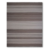 Rustic Brown Tan Striped Flatweave Rug