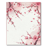 Delicate Pink Cherry Blossom Watercolor Rug