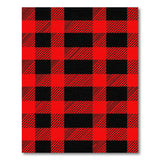 Rustic Farmhouse Red Bold Red Black Buffalo Check Area Rug