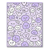 Cute Purple Kawaii Cloud Faces Area Rug