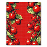 Vibrant Cherry Branch Red Area Rug