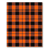 Orange Black Buffalo Plaid Rustic Farmhouse Rug