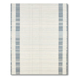 Blue and Ivory Vertical Stripe Area Rug