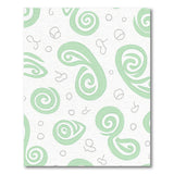 Green Swirl Abstract Green Area Rug
