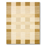 Modern Beige Grid Block Area Rug