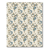 Teal Iris Bloom Floral Vintage Area Rug