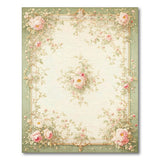 Pink Rose Floral Vintage Floral Vintage Area Rug
