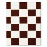 Brown Checkerboard Area Rug