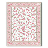 Floral Vintage Pink Vintage Pink Rose Floral Area Rug