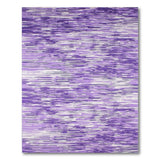 Purple Striped Geometric Area Rug