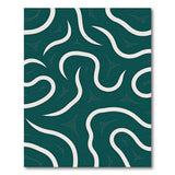 Teal Abstract Wavy Lines Area Rug