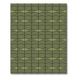 Green Geometric Scale Area Rug