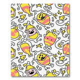 Playful Yellow Cartoon Egg Area Rug