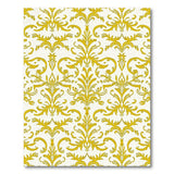 Elegant Gold Damask Scroll Area Rug