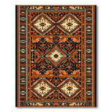 Orange Bold Southwestern Geometric Area Rug