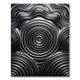 Grey Wavy Ripple Modern Area Rug