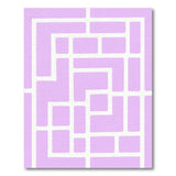 Purple Geometric Maze Labyrinth Area Rug