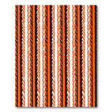 Bold Orange Black Zigzag Stripe Area Rug