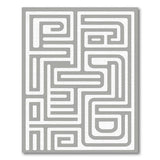 Grey Maze Labyrinth Area Rug