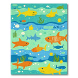Cartoon Sharks Ocean Adventure Area Rug