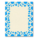 Playful Blue Polka Dot Border Area Rug