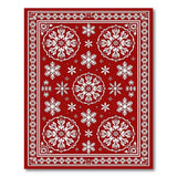 Traditional Persian Red Red Snowflake Persian Area Rug