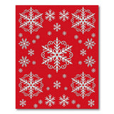 Festive Red Snowflake No. 7 Area Rug