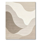 Beige Abstract Wave Area Rug