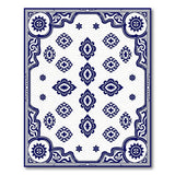 Traditional Persian Elegant Blue Persian Motif Area Rug