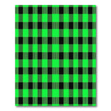 Geometric Modern Vibrant Green Black Checkered Area Rug