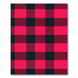 Rustic Farmhouse Vibrant Pink Black Plaid Area Rug
