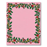 Pink Holly Berry Vine Border Area Rug