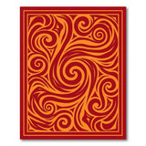Red Red Heritage Tribal Swirl Area Rug
