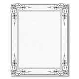 Ornate Black and White Ornate Black White Floral Border Area Rug
