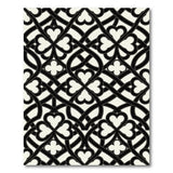Clover Interlace Black White Area Rug