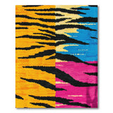 Bold Multi-Color Tiger Stripe Area Rug
