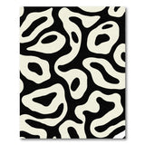 ODIKA Modern Abstract Black & Cream Washable Rug - Low Pile Non-Slip Area Rug