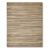 Distressed Brown Tan Striped Area Rug