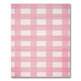 Rustic Farmhouse Pink Gingham Checkered Area Rug