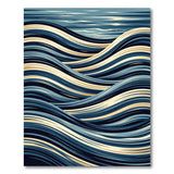 Abstract Area Blue and Teal Blue Teal Abstract Wave Area Rug