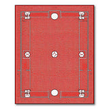 Red Baseball Field Area Rug