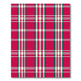 ODIKA Classic Red & Green Plaid Machine Washable Low Pile Area Rug