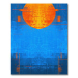 Multi-color and Patterns Bold Orange Sun Geometric Area Rug