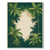 Green Lush Emerald Palm Grove Area Rug